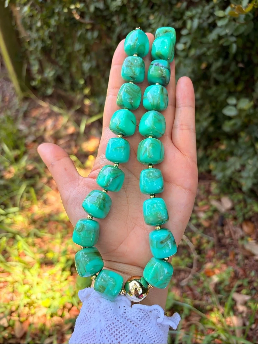 New! Turquoise Bead Necklace - Jewelry